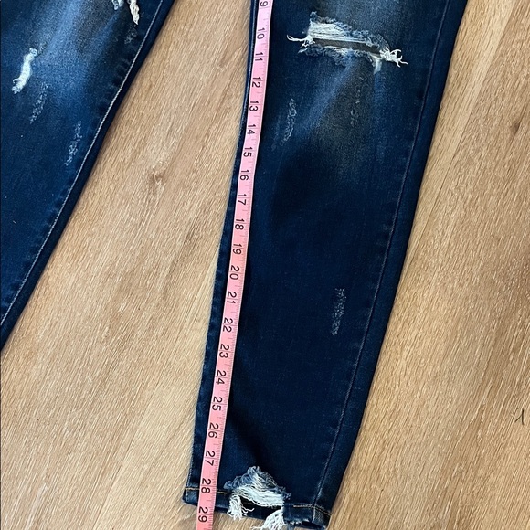 KanCan Midnight Blue Ripped Skinny Jeans - Picture 4 of 5